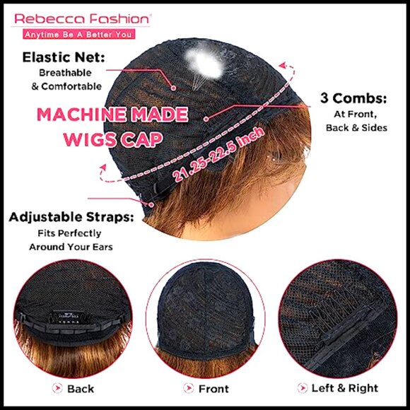 Pixie Cut Human Hair Wig Short Straight Glueless Chic Fashion main image 5